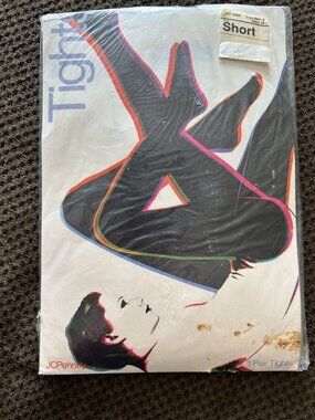 Vintage JC Penney Navy Blue Arresta-Run Womens Tights Short Size Nylon Stretch R